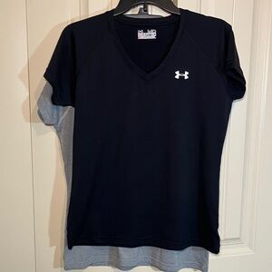 Under Armour Black Gray semi- fitted V-Neck Tee bundle